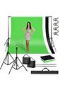 3x Hintergrund Hintergrundsystem 2.6X3m Fotostudio Stativ Teleskop Tasche Set