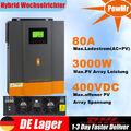 PowMr 3000W 24V Hybrid Wechselrichter MPPT 80A Reine Sinuswelle Solar Inverter