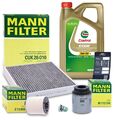 MANN-FILTER INSPEKTIONSPAKET+5L CASTROL EDGE 5W-30 LL FÜR AUDI A1 1.2 1.4 TFSI