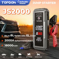 TOPDON JS2000 Auto 2000A Starthilfe KFZ 12V Booster Sicher Powerbank 16000mAh