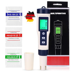 Digitales Messgerät,Wassertester Mit Hintergrundbeleuchtung PH/TDS/EC/Salzgehalt