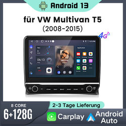 DAB+ Für VW Multivan T5 08-2015 Android13 Autoradio GPS Nav WIFI BT Carplay 128G