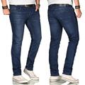 A. Salvarini Designer Herren Jeans Hose Regular Slim Fit Style Jeanshose Stretch