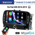 Android 13 Für Fiat 500 20016-2019 Apple Carplay Autoradio GPS NAVI DAB+ 2+64GB