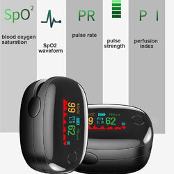 Finger Oximeter Pulsoximeter Sauerstoff Puls Blut Messgerät SpO-2 Pulsoxymeter