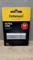 Intenso Ultra Line 64 GB USB 3.2 Stick Speicher 64GB UltraLine silber Alu