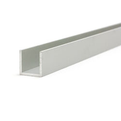 Aluminium U-Profile ELOXIERT 1,5-2 m U-Schiene Aluprofil Alu U Profil C-Profil C