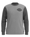 Harley-Davidson Bar & Shield Colorblock Grey Tee Gr. XXL - Longsleeve Shirt Grau