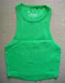 Shirt Tank Top Gr. L bauchfrei gerippt grün Stretch - FSBN Sister 