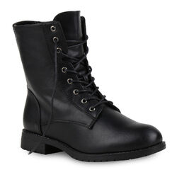 Damen Stiefeletten Schnürstiefeletten Leicht Gefütterte Boots 896972 New Look