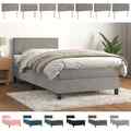 Boxspringbett mit Matratze Bettgestell Polsterbett Lattenrost Bett Samt vidaXL