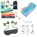 Bauchmuskeltrainer Bauchtrainer Bauchroller + 5-tlg Set Widerstandsband Fitness