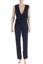 LIU JO Jumpsuit in Wickel-Optik mit mit Strass-Logo D 38 Jumpsuit Overall Onesie