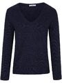 Peter Hahn V-Pullover, Strickpullover aus SUPIMA Baumwolle, Dunkelblau, Gr. 38