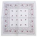 Weiß Rot 100% Baumwolle Paisley Quadrat Bandana Kopftuch Halstuch Cowboy