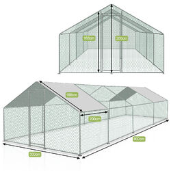 Freilaufgehege 3x2/3x3/3x4/3x6/3x8m Freigehege Tierlaufstall Hühnerstall käfig