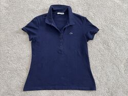 LACOSTE orig. Poloshirt Stretch-Baumwoll-Pique dunkelblau kurzarm Gr. 42