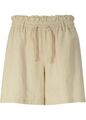 Neu Shorts mit Kordeln Gr. 38 Hellsand Damenshorts Leinen-Paperbag-Bermuda