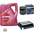 BOSCH Inspektionspaket 5 L MANNOL Extreme 5W-40 für Nissan Qashqai II 1.6 DiG-T