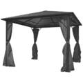 Gartenpavillon Alu 3/4x3m Gazebo Gartenzelt Festzelt Partyzelt 4 Vorhänge vidaXL