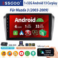DAB Für Mazda 3 BK 2003-2009 9" Android Autoradio GPS Navi WIFI Bluetooth FM RDS