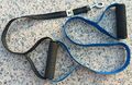 Leine Doppelgriffleine HUNDEFREUND 2 Handgriffe Blau/Schwarz Karabiner