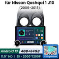 Für Nissan Qashqai 1 J10 2006-2013 Autoradio GPS Navi DAB+ Android13 SWC CARPLAY