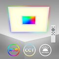 LED Panel Deckenlampe 56x56cm Fernbedienung dimmbar RGB CCT weiß 36W Wohnzimmer