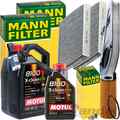 MANN INSPEKTIONSPAKET+6L MOTUL EFE 5W-30 ÖL passend für BMW 5er F10 F11 518-520d