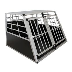 Hundetransportbox Hundebox Autotransportbox Reisebox Alu Transportbox Juskys®Größenwahl ✔️ Hohe Stabilität ✔️ Geringes Gewicht ✔️