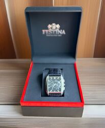 Festina 6728 Classics Chronograph Herrenuhr  Lederarmband rechteckig