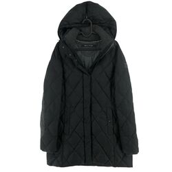 Marc O`Polo Schwarz mit Kapuze Down Puffer Jacke Mantel Größe Eu 38 UK 10 US 8