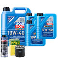 Motoröl 10W40 LIQUI MOLY Super Leichtlauf 8L +MANN Ölfilter +Spülung