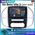 10"Android13 Carplay Für Mercedes Benz Vito 3 W447 2014-2020 Autoradio GPS 4+64G