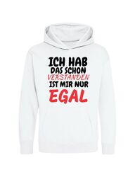 Youth Designz Kinder Hoodie mit Spruch lustig Egal Pullover Logo Print