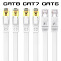 Lan Kabel Cat 8 Cat 7 Cat 6 Internet Netzwerk Flachkabel Ethernet RJ45 Highspeed