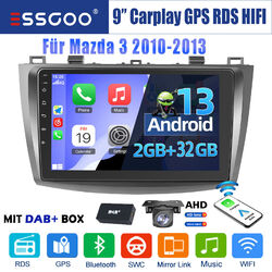 Für Mazda 3 2010-2013 2+32G Android 13 Autoradio CarPlay DAB+ GPS NAV RDS BT KAM