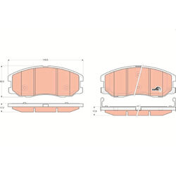 TRW GDB1715 Bremsbelagsatz für CHEVROLET OPEL Bremse Bremsbeläge