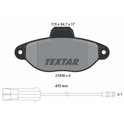 1x Bremsbelagsatz, Scheibenbremse TEXTAR 2143603 passend für FIAT FORD