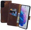 Hülle für Samsung Galaxy A14 5G Tasche Book Case Leder Schutz Cover Antik Coffee