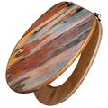 WC-Sitz Bambus Holz Toilettendeckel banjado Klobrille Klodeckel Motiv Wood