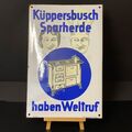 Küppersbusch Sparherde, seltenes Emailschild aus den 1920er Jahren (Boos & Hahn)