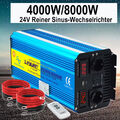 4000W 8000W Reiner Sinus Spannungswandler 24V zu 230V Stark Wechselrichter Reise