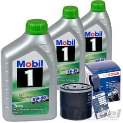 BOSCH ÖLFILTER F026407089+MOBIL 1 5W30 ÖL für SMART 451 CABRIO COUPE 61-120 PS