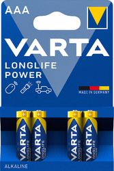 Varta Longlife Power AAA LR3 Micro 1,5V Batterien 1270mAh im 4er Blister 4903