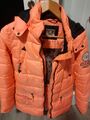 Steppjacke Damen Soccx Größe 40 orange mit abnehmbarer Kapuze selten getragen