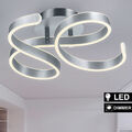 LED Design Decken Lampe Wohn Ess Zimmer Beleuchtung Switch DIMMER Leuchte ALU