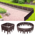 8.4m Beetumrandung Palisade Beeteinfassung Gartenpalisaden Rasenkante Braun 30x