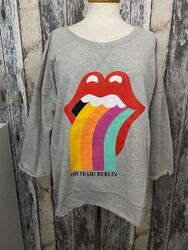 Oh Yeah! Berlin Sweater Sweatshirt Rolling Stones pride Rainbow Zunge Gr 42 44