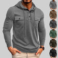 Herren Fleece Kapuzen Sweatshirt Casual Langarm Pullover Hoodie Jumper Shirt Top